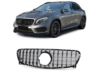 Autogrille - Mercedes GLA X156 13-16 - Zwart glans/chroom - Sportieve look