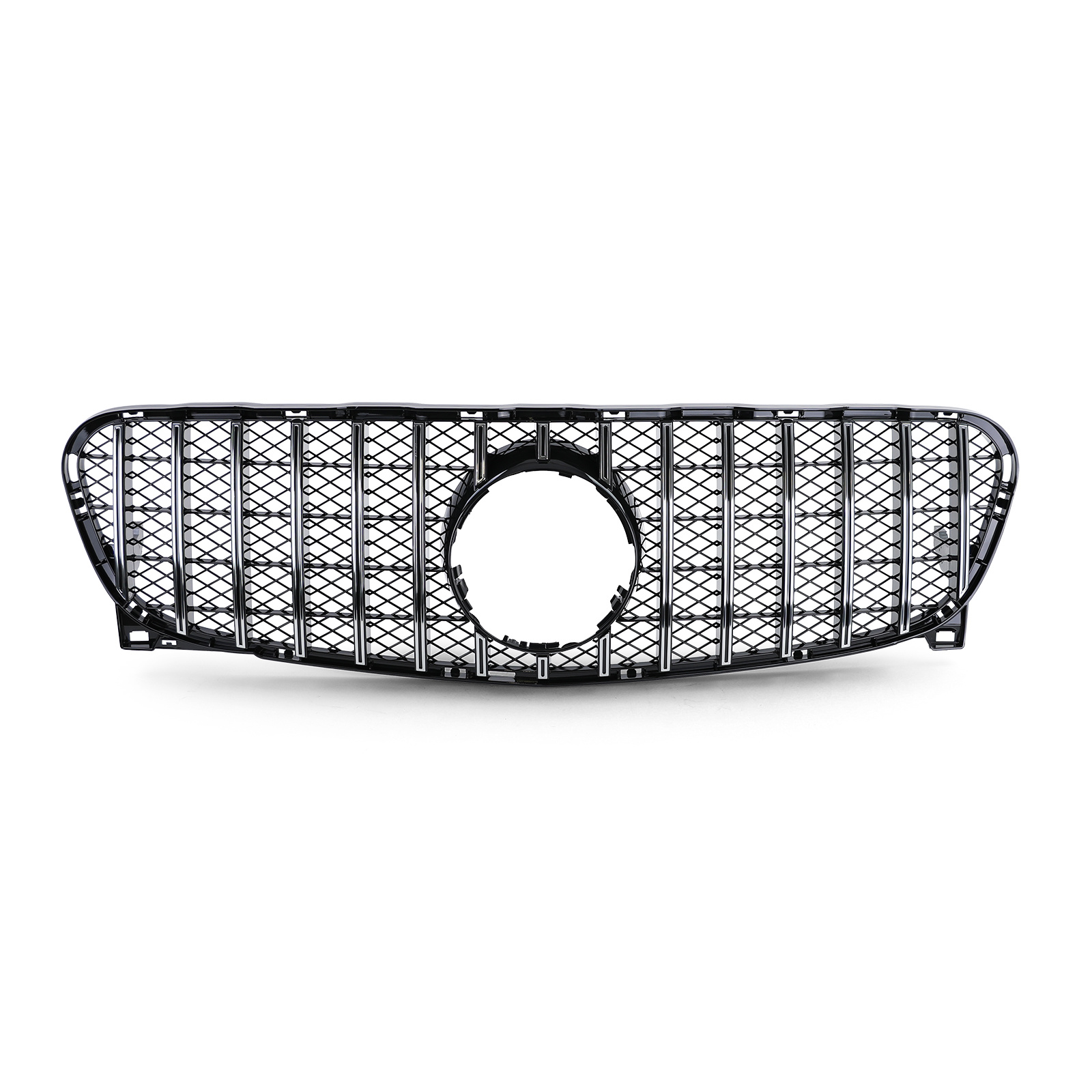 Autogrille - geschikt voor Mercedes GLA X156 13-16 - Zwart glans/chroom - Sportieve look