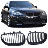 Autogrille - BMW 5 Serie E60 E61 03-10 - Sport rooster - Performance zwart mat