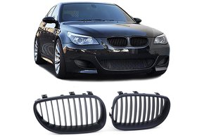 Autogrille geschikt voor BMW 5 Serie E60 E61 03-10 - Sport rooster - Performance zwart mat