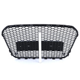 Honingraat grill geschikt voor Audi A6 C7 4G 10-14 - Badgeloos - Zwart glans