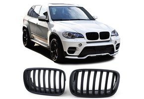 Autogrille geschikt voor BMW X5 E70 X6 E71 - Sportief - Performance Zwart Mat