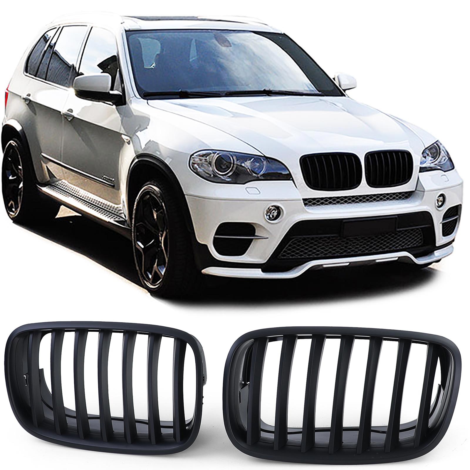 Autogrille - BMW X5 E70 X6 E71 - Sportief - Performance Zwart Mat
