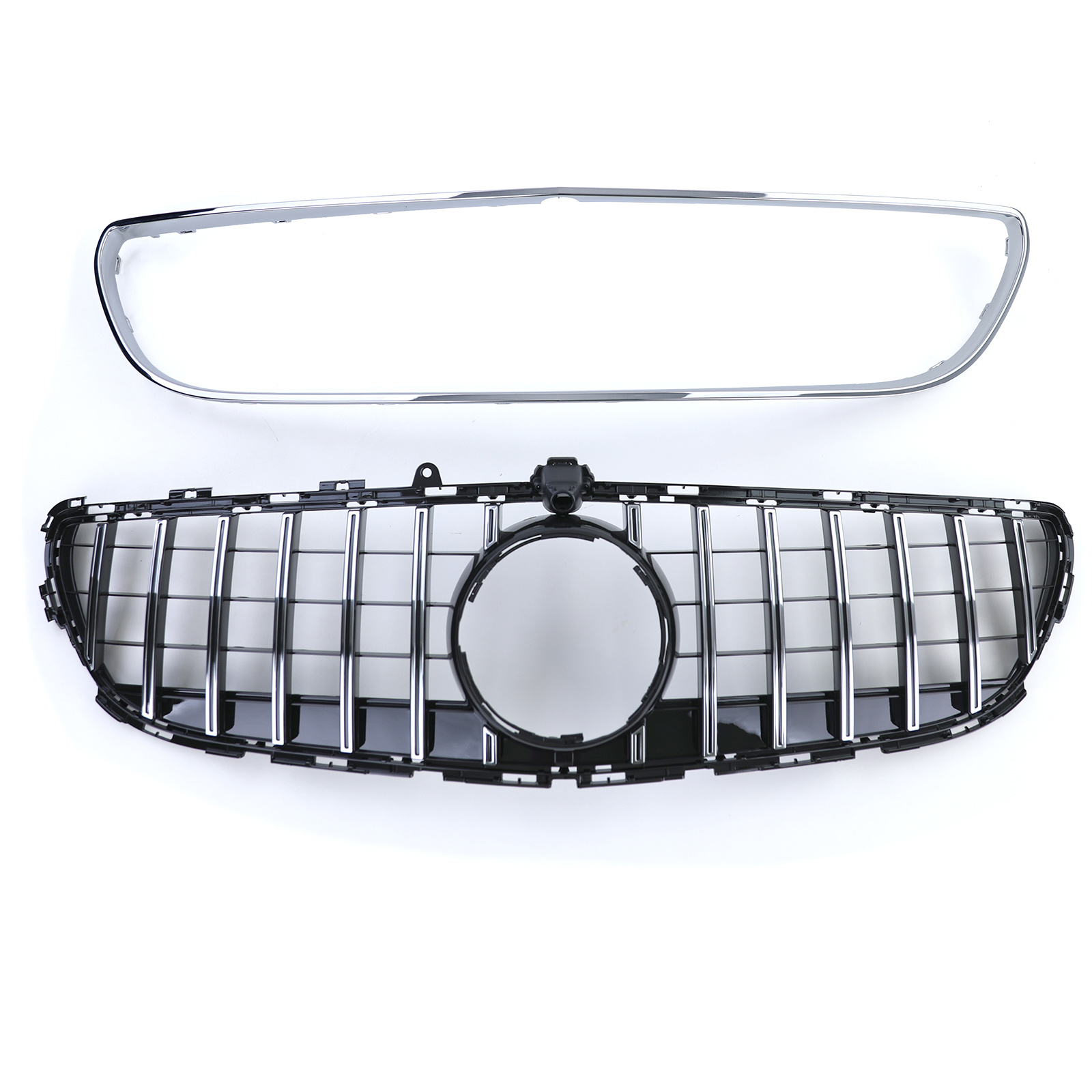 Autogrille - Mercedes CLS C218 Facelift 14-18 - Chroom/Glans Zwart - Sport Optiek