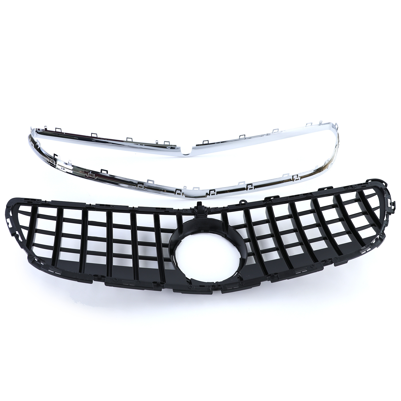 Autogrille geschikt voor Mercedes CLS C218 Facelift 14-18 - Chroom/Glans Zwart - Sport Optiek