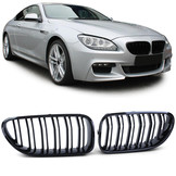 Sportgrille - geschikt voor BMW 6 serie F06 F12 F13 - Double Bar - Glanzend zwart