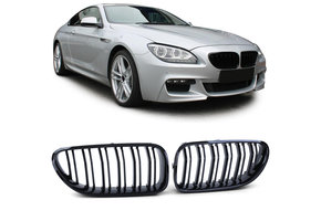 Sportgrille - BMW 6 serie F06 F12 F13 - Double Bar - Glanzend zwart