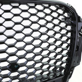 Honingraat grill geschikt voor Audi A3 8V 12-16 - Badgeloos zwart glans - PDC.