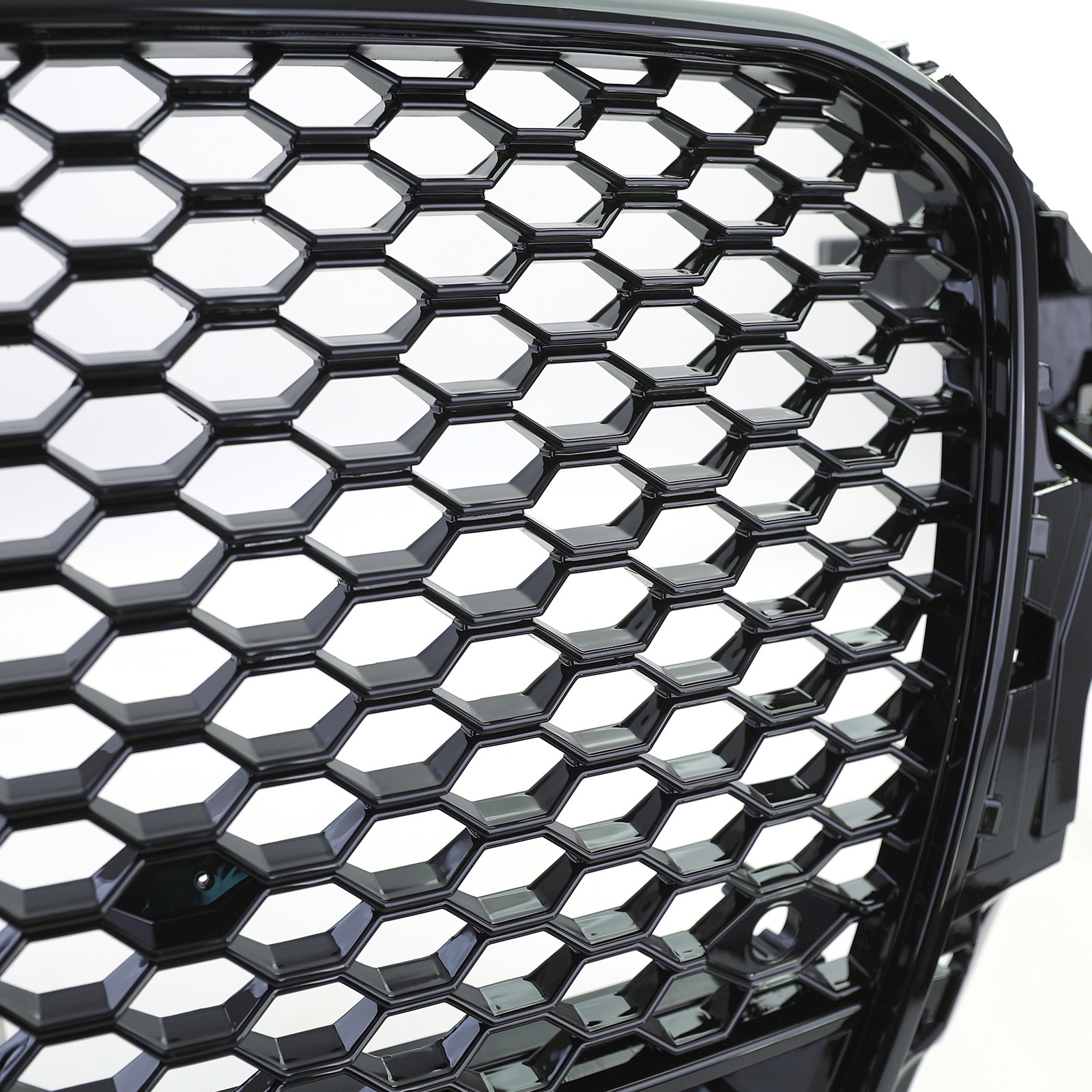 Honingraat grill geschikt voor Audi A3 8V 12-16 - Badgeloos zwart glans - PDC.