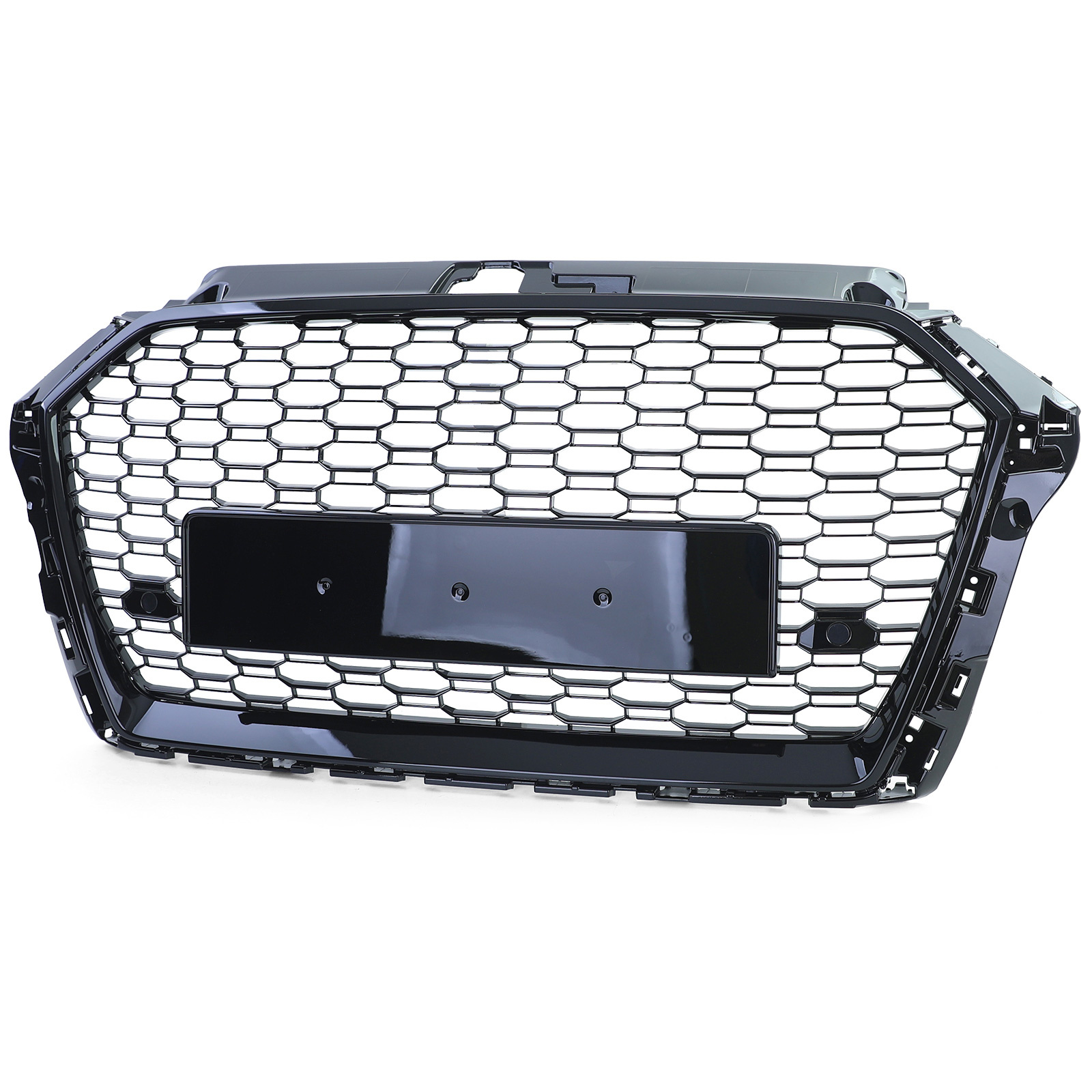 Honingraat grill - Audi A3 8V 16-20 - zwart glanzend - PDC geschikt