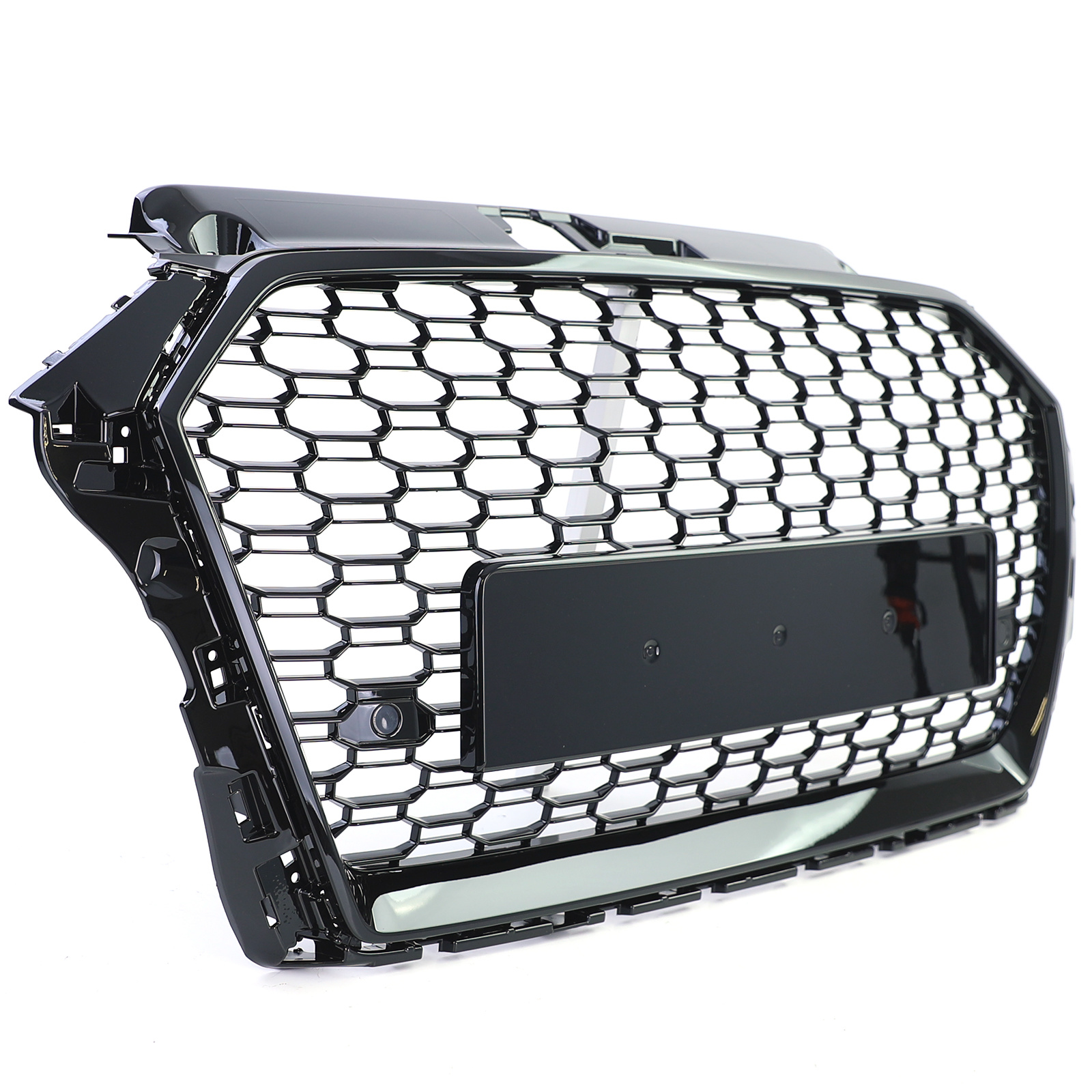 Honingraat grill - Audi A3 8V 16-20 - zwart glanzend - PDC geschikt