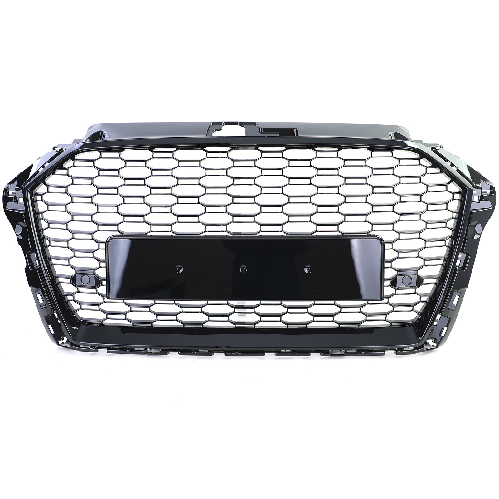 Honingraat grill - Audi A3 8V 16-20 - zwart glanzend - PDC geschikt