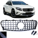 Autogrille - Mercedes GLA X156 17-21 - Zwart/Chroom - Sportieve look