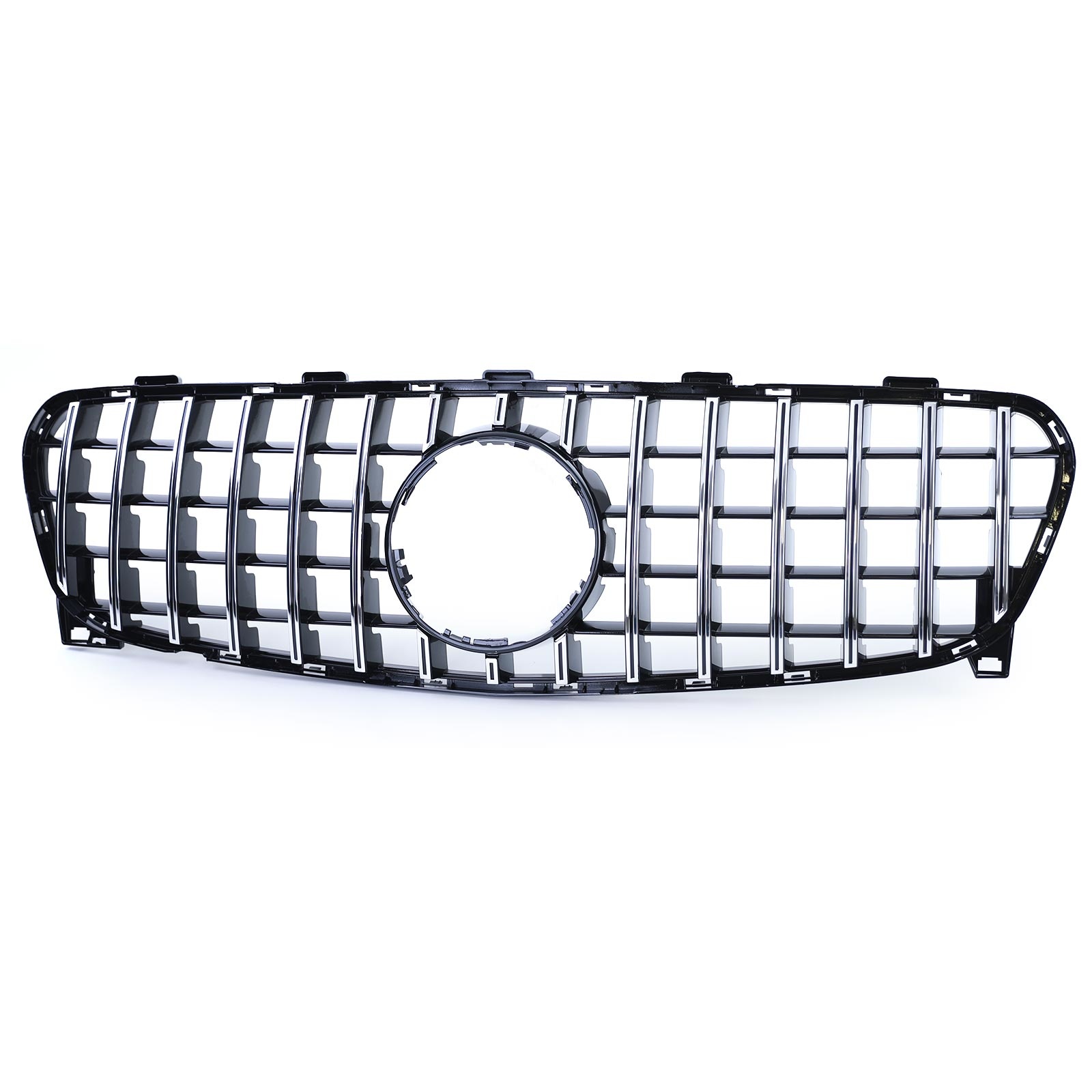 Autogrille geschikt voor Mercedes GLA X156 17-21 - Zwart/Chroom - Sportieve look