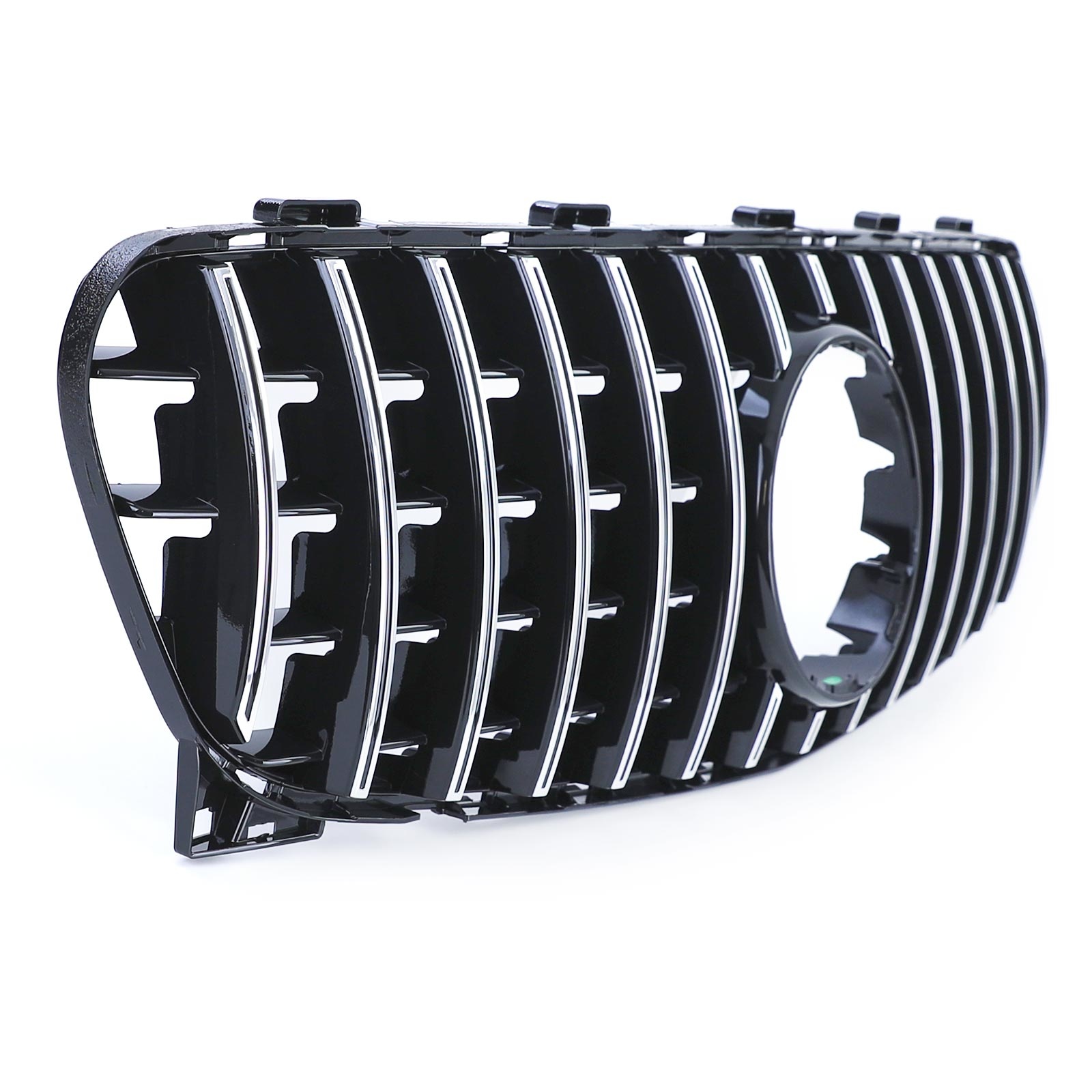 Autogrille geschikt voor Mercedes GLA X156 17-21 - Zwart/Chroom - Sportieve look