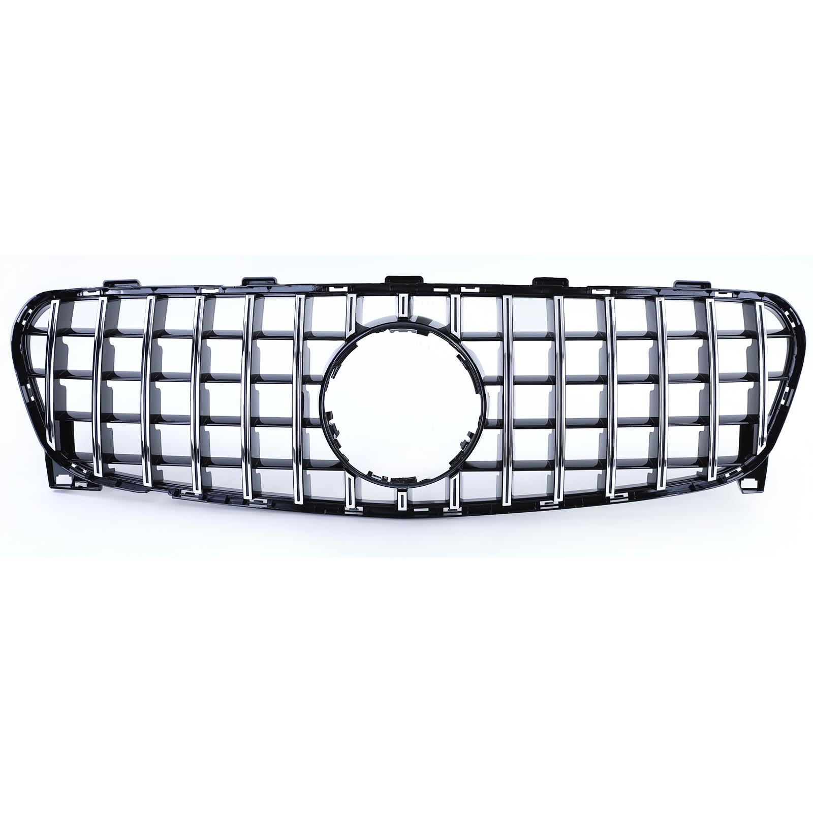 Autogrille geschikt voor Mercedes GLA X156 17-21 - Zwart/Chroom - Sportieve look