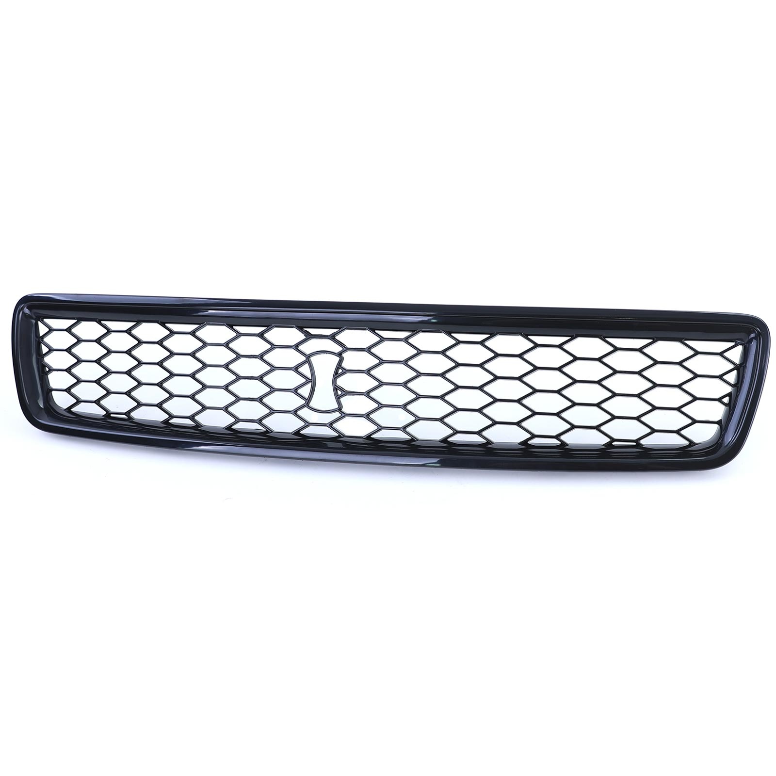 Honingraat Grill geschikt voor Audi A4 B5 94-01 - Badgeloze Sport Optiek - Glanzend Zwart
