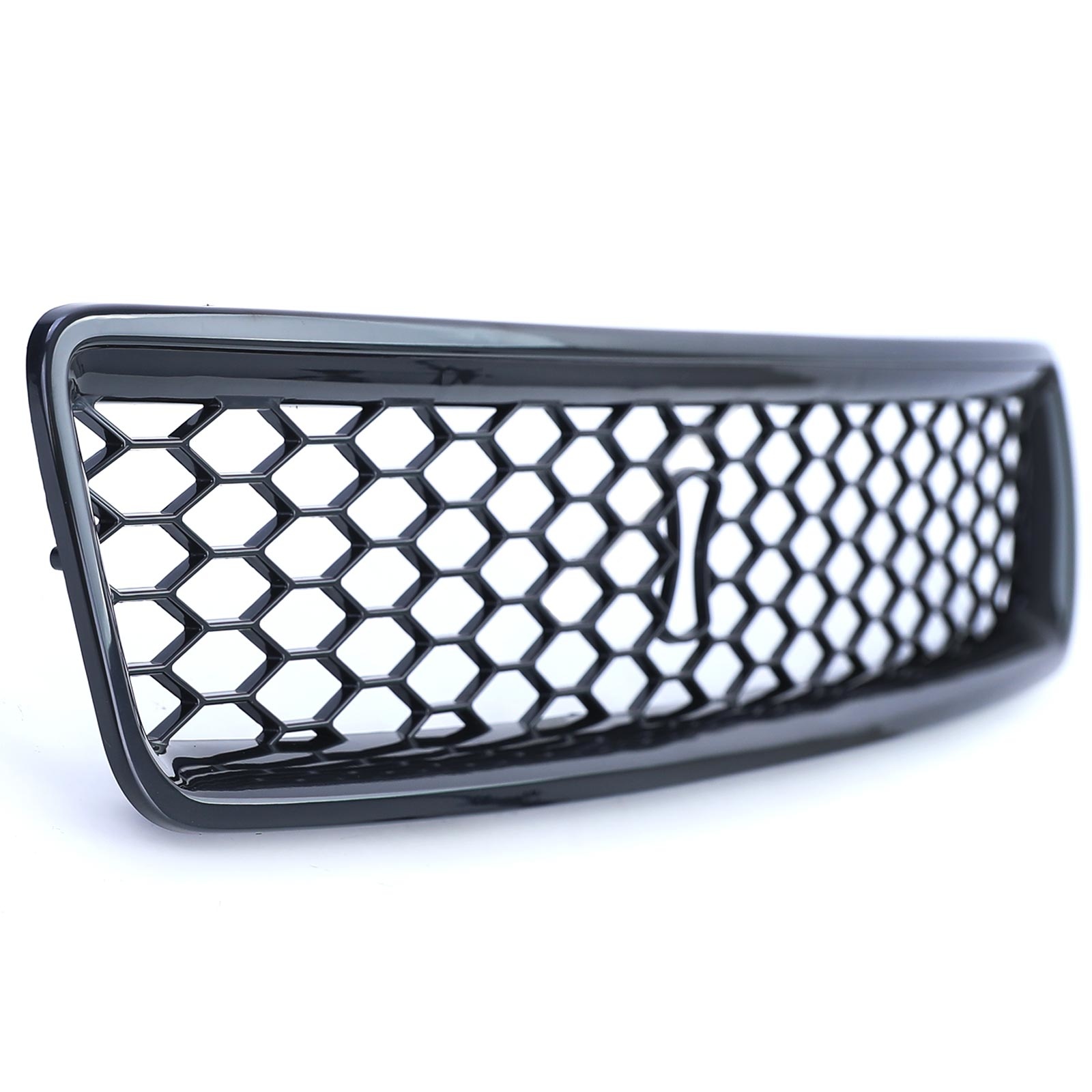 Honingraat Grill geschikt voor Audi A4 B5 94-01 - Badgeloze Sport Optiek - Glanzend Zwart
