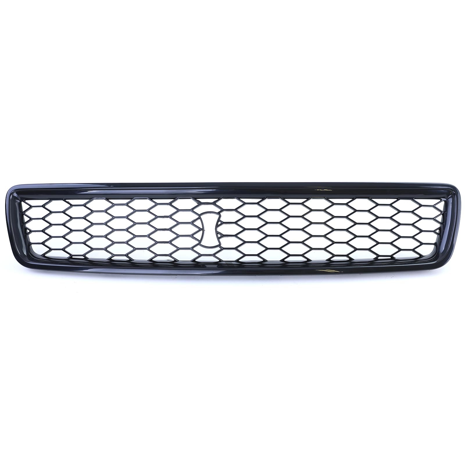 Honingraat Grill geschikt voor Audi A4 B5 94-01 - Badgeloze Sport Optiek - Glanzend Zwart