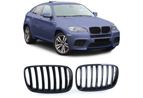 Autogrille geschikt voor BMW X5 E70 X6 E71 06-13 - Zwarte Glans - Prestatie Optiek