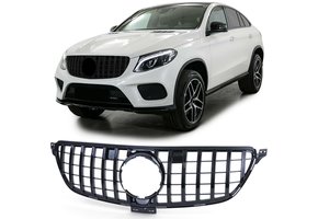 Sport radiateurrooster geschikt voor Mercedes GLE Coupe C292 - Glanzend Zwart - Perfecte Pasvorm