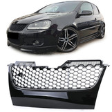 Honingraat grill geschikt voor VW Golf 5 GTI 03-09 - Zwart glans - Chromen strip