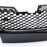 Honingraat grill geschikt voor VW Golf 5 GTI 03-09 - Zwart glans - Chromen strip