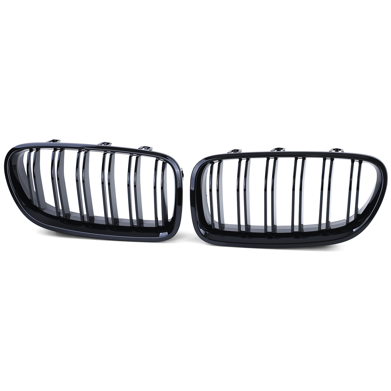 Radiateur grill - geschikt voor BMW 5 Serie F10 F11 10-17 - Dubbele stang - Zwart glans