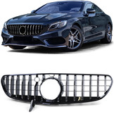 Autogrille geschikt voor Mercedes S Coupe 217 Cabrio A217 14-17 - Sportieve uitvoering - Chroom/Zwart
