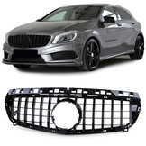 Autogrille geschikt voor Mercedes A-klasse W176 12-15 - Sport optiek - Glanzend zwart