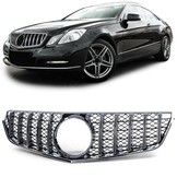 Autogrille geschikt voor Mercedes E Coupe C207 Cabrio A207 09-13 - Sportief design - Zwart chroom