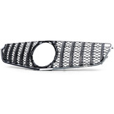 Autogrille geschikt voor Mercedes E Coupe C207 Cabrio A207 09-13 - Sportief design - Zwart chroom