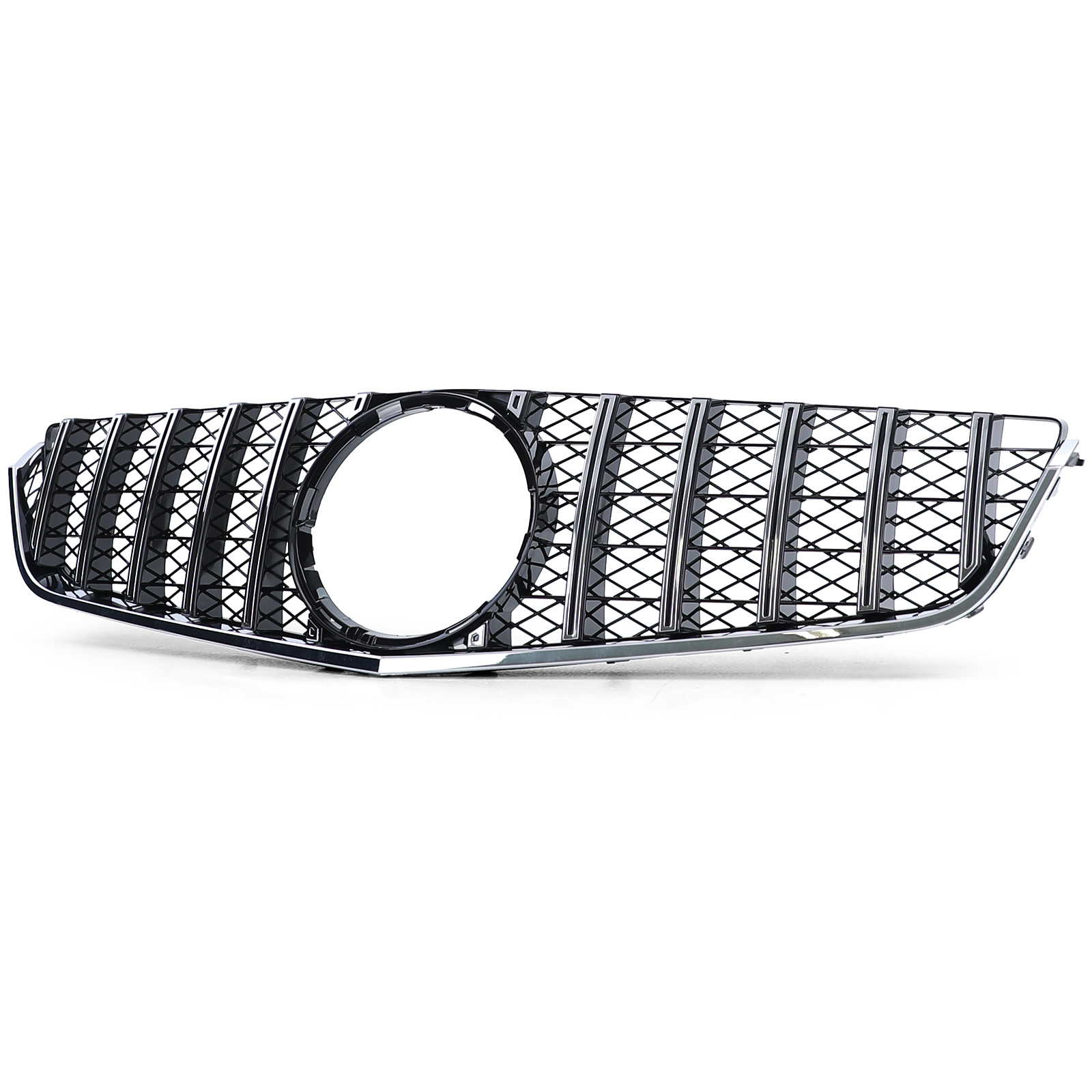 Autogrille - Mercedes E Coupe C207 Cabrio A207 09-13 - Sportief design - Zwart chroom