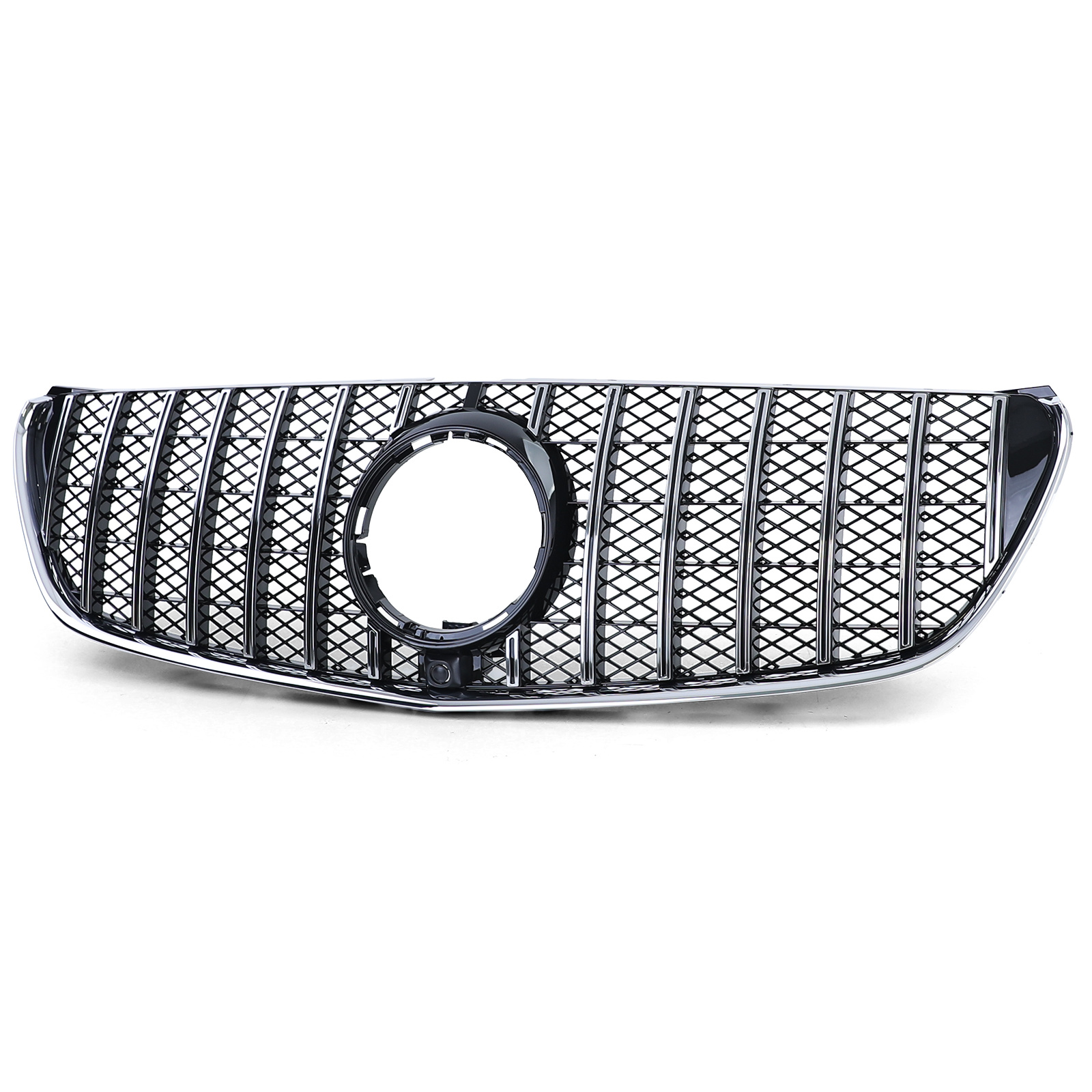 Autogrille geschikt voor Mercedes V Class W447 14-19 - Sport optiek - Chroom/Glans Zwart