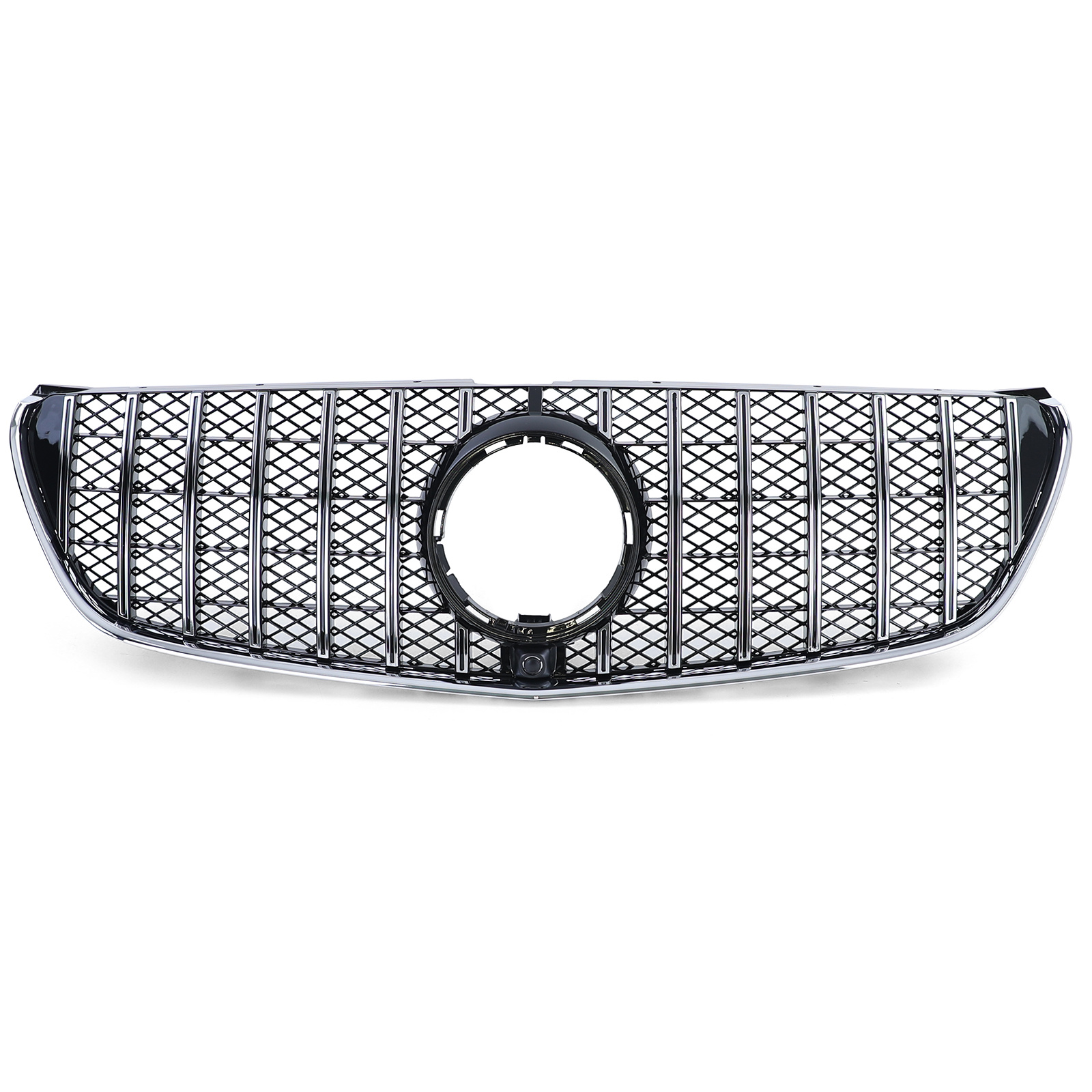Autogrille geschikt voor Mercedes V Class W447 14-19 - Sport optiek - Chroom/Glans Zwart