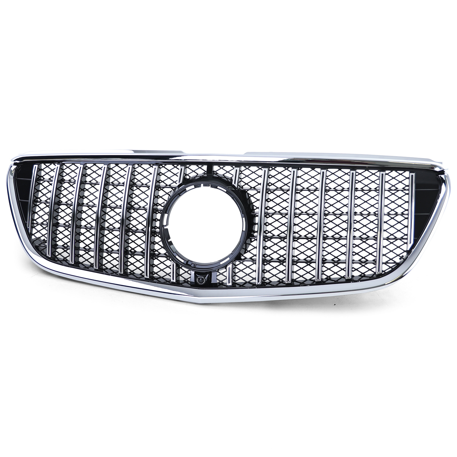 Autogrille geschikt voor Mercedes Vito W447 14-19 - Sportieve Uitstraling - Glans Zwart/Chroom