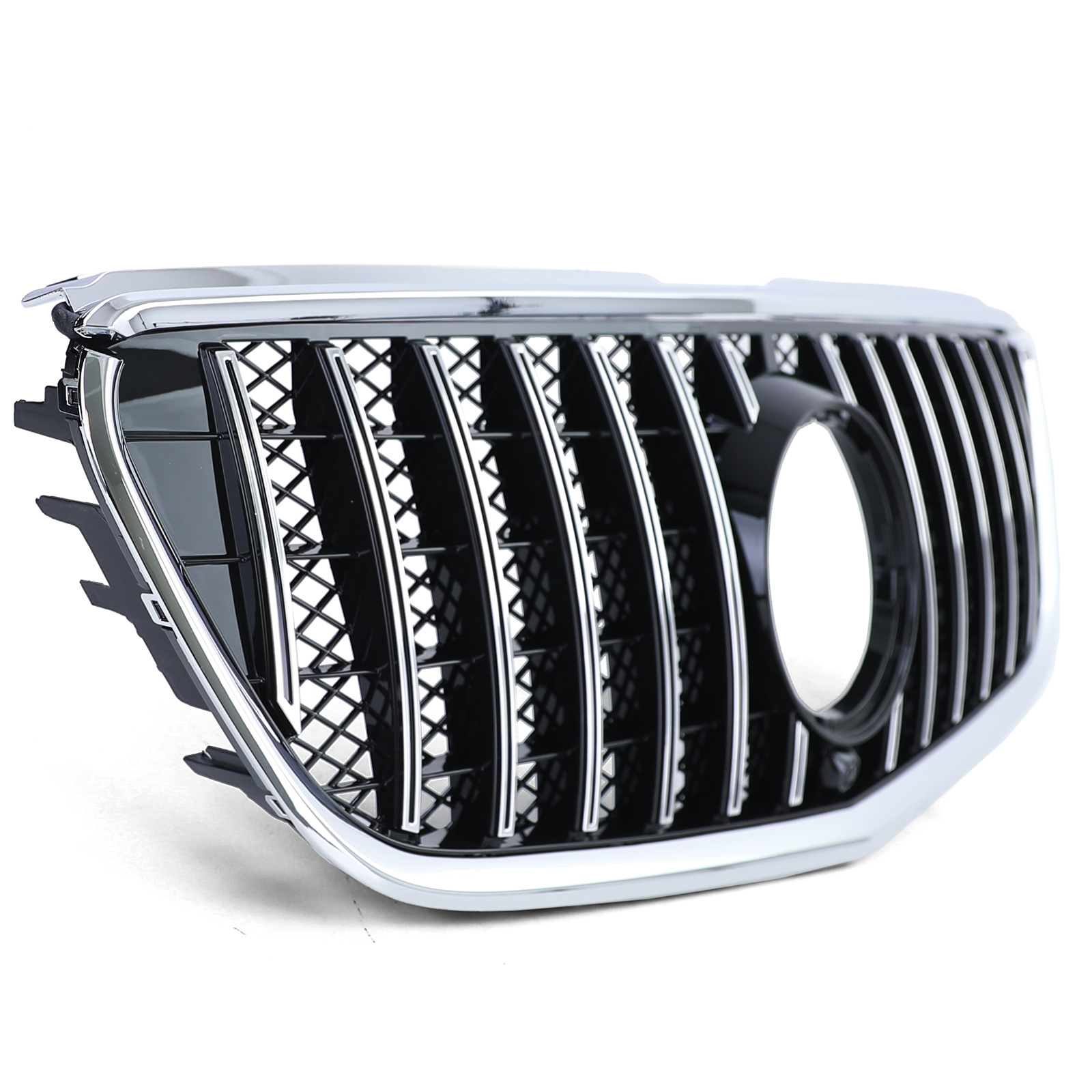 Autogrille geschikt voor Mercedes Vito W447 14-19 - Sportieve Uitstraling - Glans Zwart/Chroom