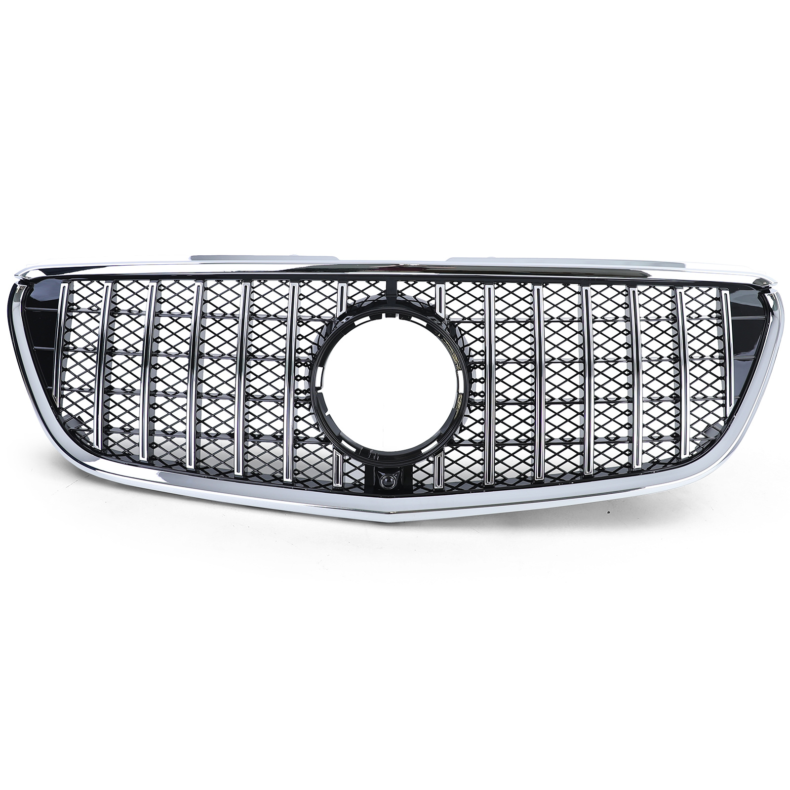 Autogrille geschikt voor Mercedes Vito W447 14-19 - Sportieve Uitstraling - Glans Zwart/Chroom