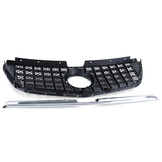 Autogrille geschikt voor Mercedes Vito W447 14-19 - Sportieve Uitstraling - Glans Zwart/Chroom
