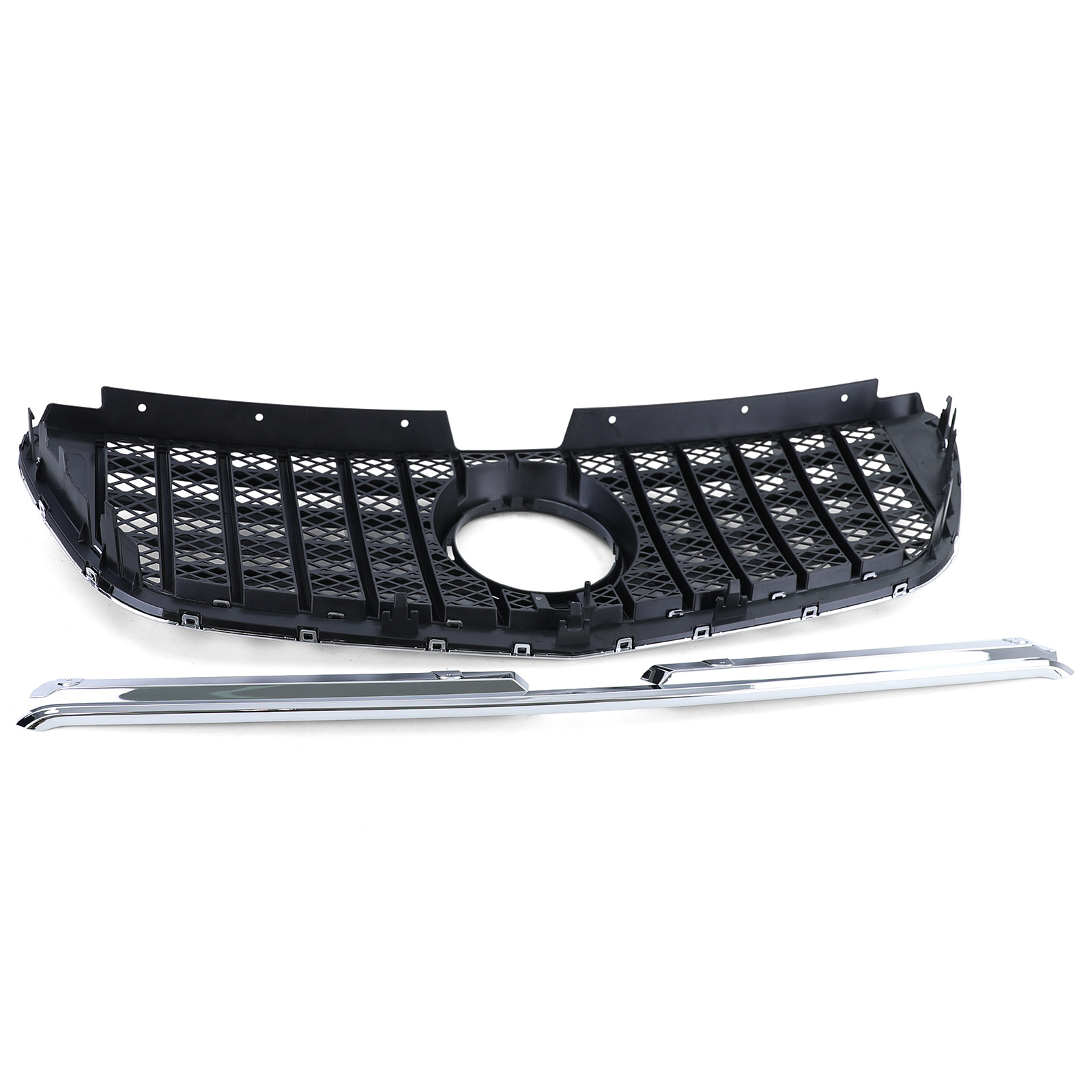 Autogrille geschikt voor Mercedes Vito W447 14-19 - Sportieve Uitstraling - Glans Zwart/Chroom