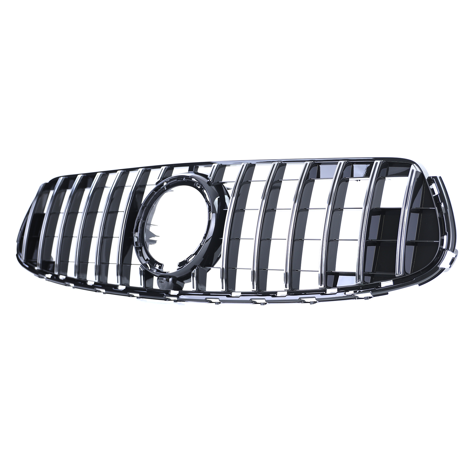 Sportrooster geschikt voor Mercedes GLC X253 - CHROOM/GLANS ZWART - met houder voor frontcamera - 2020-2022