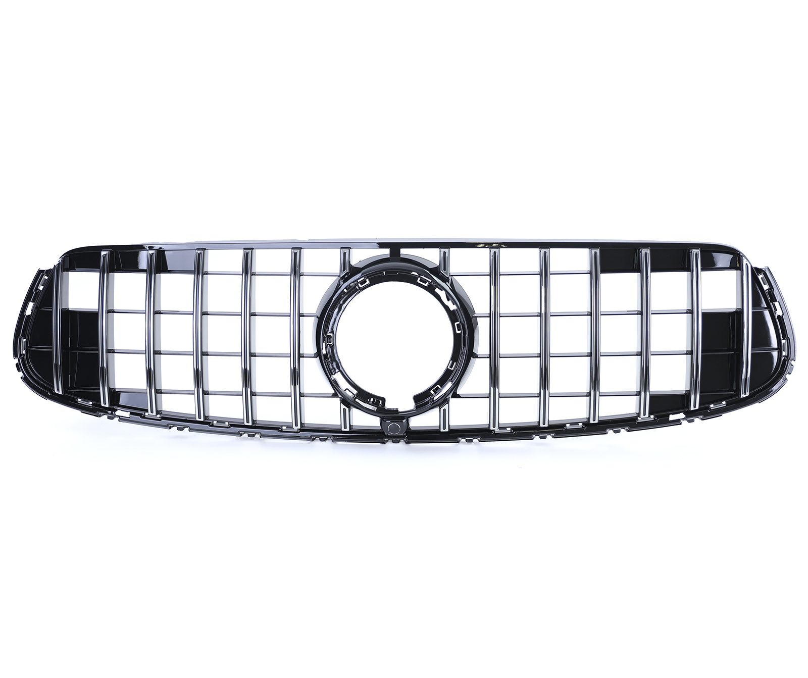 Sportrooster geschikt voor Mercedes GLC X253 - CHROOM/GLANS ZWART - met houder voor frontcamera - 2020-2022