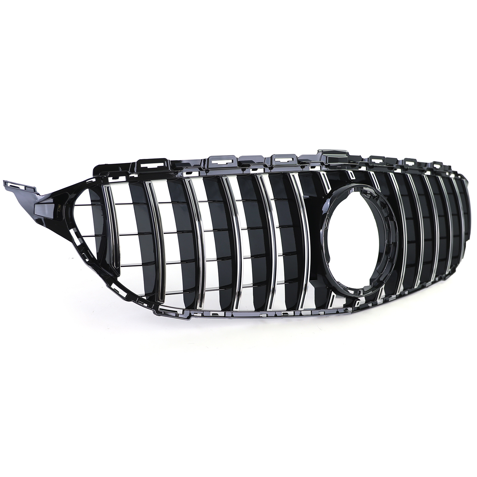 Autogrille geschikt voor Mercedes C-klasse W205 S205 18-21 - Sport optiek - Zwart glans/chroom