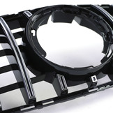 Autogrille geschikt voor Mercedes C-klasse W205 S205 18-21 - Sport optiek - Zwart glans/chroom