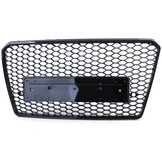 Honingraat grill geschikt voor Audi A7 C7 4G 10-14 - Zwart Glans - Inclusief PDC sensoren