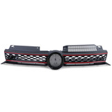 Autogrille - VW Golf 6 GTI - Honingraat rooster - Zwart glanzend met rode bies
