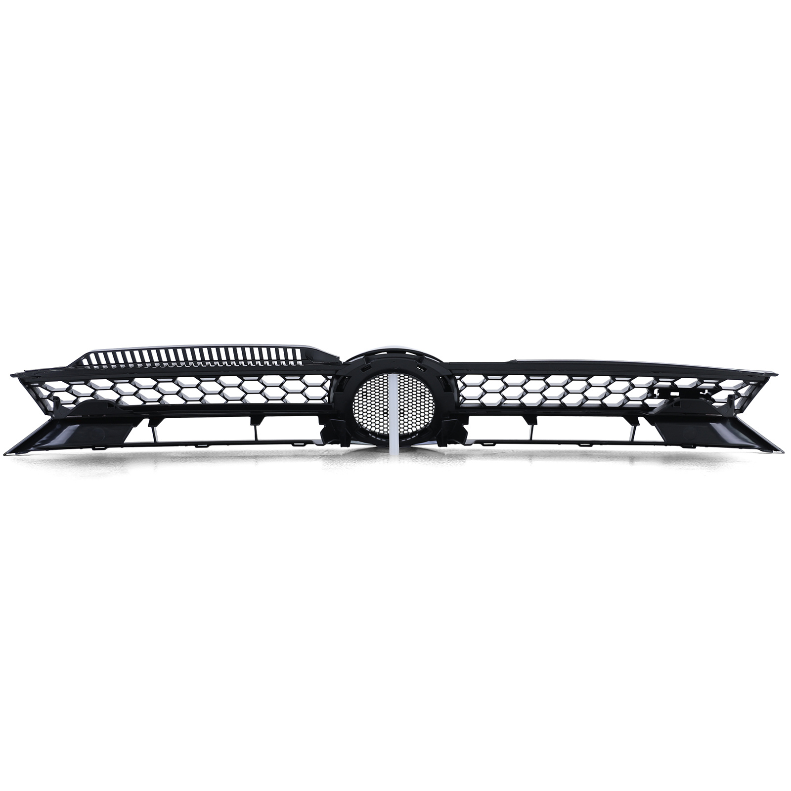Autogrille - VW Golf 6 GTI - Honingraat rooster - Zwart glanzend met rode bies