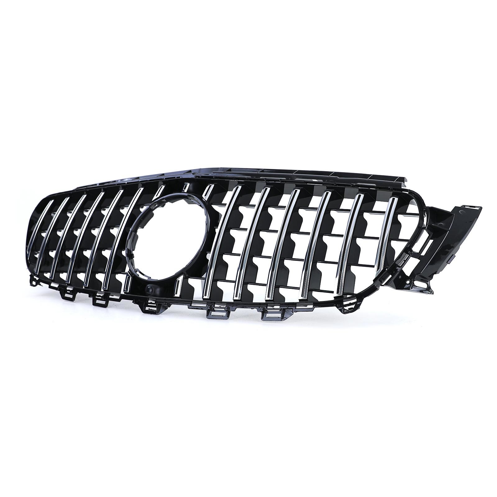 Autogrille - geschikt voor Mercedes E-klasse W213 S213 16-21 - Sport GT-optiek - GLANS ZWART/CHROOM