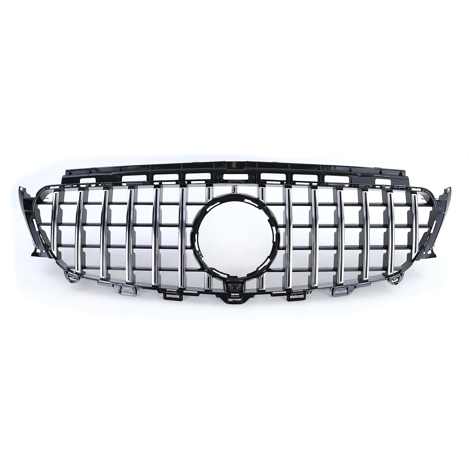 Autogrille - geschikt voor Mercedes E-klasse W213 S213 16-21 - Sport GT-optiek - GLANS ZWART/CHROOM