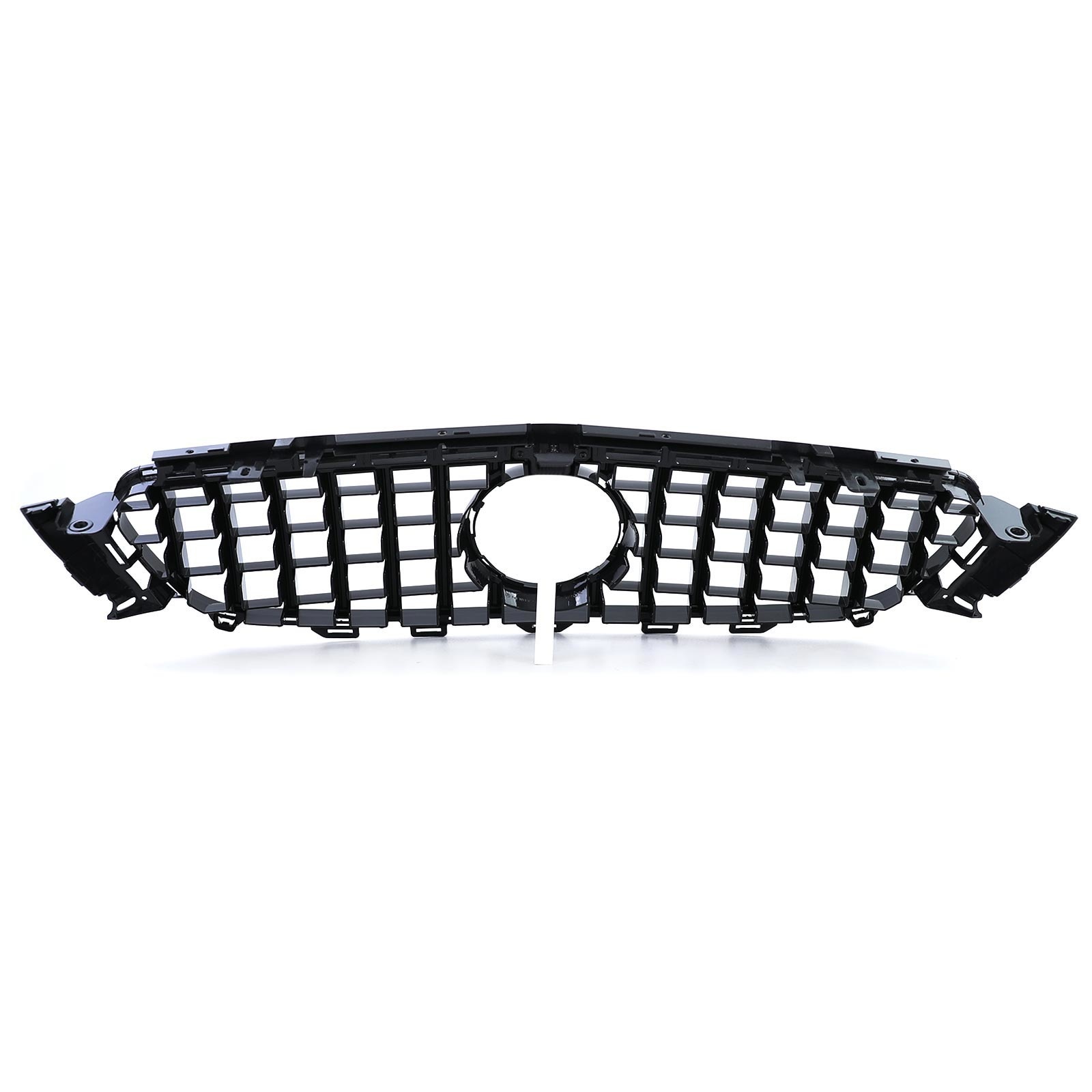 Autogrille - Mercedes E-klasse W213 S213 16-21 - Sport GT-optiek - GLANS ZWART/CHROOM